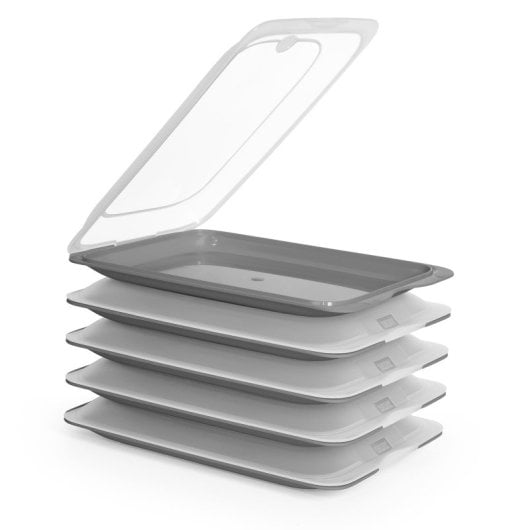 Tatay Fresh - Lote De 5 Recipientes Porta Embutidos Y Alimentos. Gris 22 De