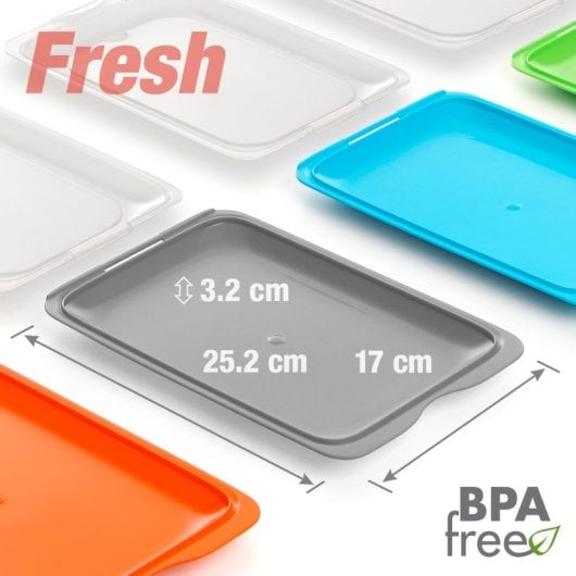 Tatay Fresh - Lote De 5 Recipientes Porta Embutidos Y Alimentos. Gris 22 De