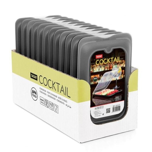 Tatay Fresh - Set di 3 contenitori per salumi e alimenti. Nero