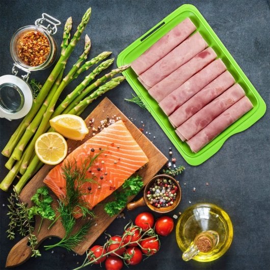 Tatay Fresh - Lote De 5 Recipientes Porta Embutidos Y Alimentos. Color Arandano