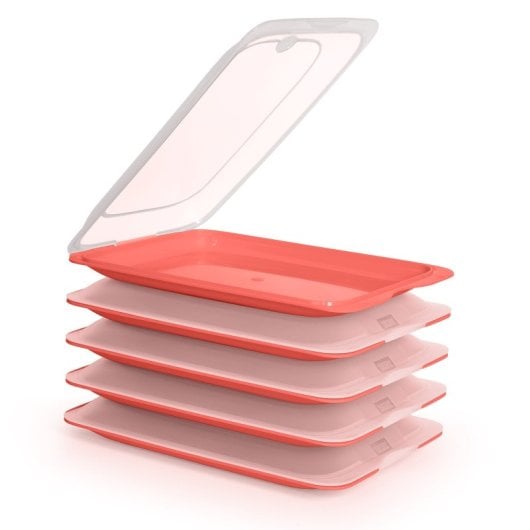 Tatay Fresh - Lote De 5 Recipientes Porta Embutidos Y Alimentos. Coral 22