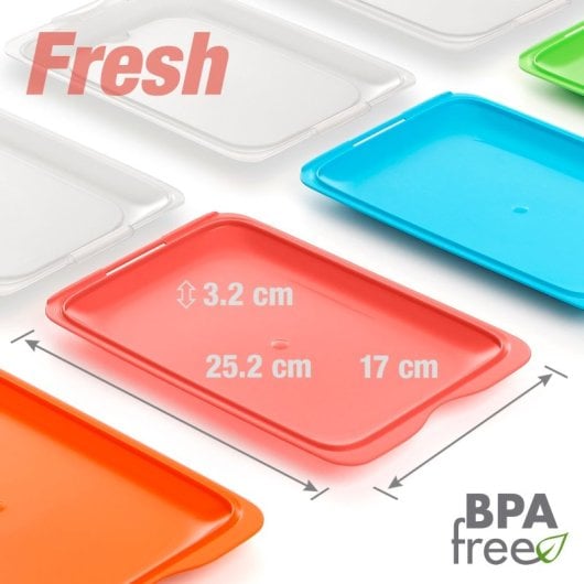 Tatay Fresh - Lote De 5 Recipientes Porta Embutidos Y Alimentos. Coral 22