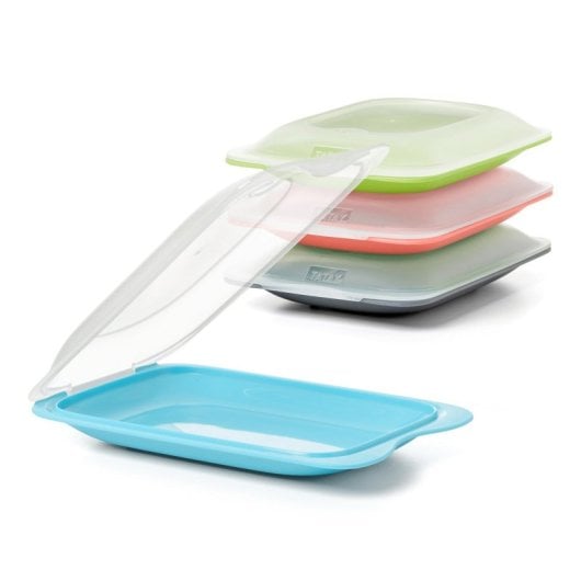 Tatay Mini - Contenitore per salumi e formaggi con sistema salva freschezza. Grigio