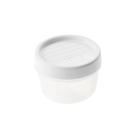 Tatay Twist - Contenitore rotondo da 0,2 l con coperchio ermetico a vite. Bianco