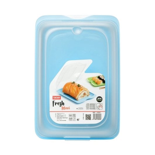 Tatay Fresh Maxi - Recipiente Porta Embutidos Y Quesos Con Sistema Fresh. Azul