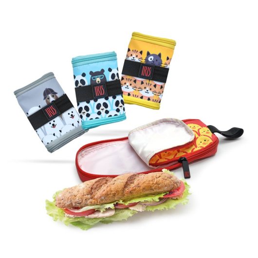 Iris Zipper Roll Friends - Porta Bocadillos Infantil Plegable Y Flexible Con Cremallera. Dogs