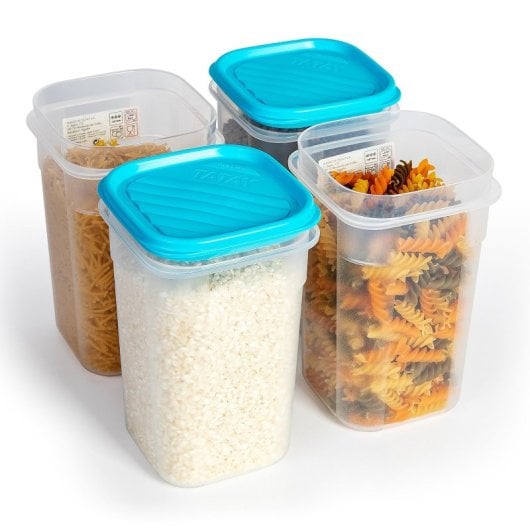 Tatay Top Flex - Contenitore ermetico ovale da 2 litri con chiusura a scatto. Turchese