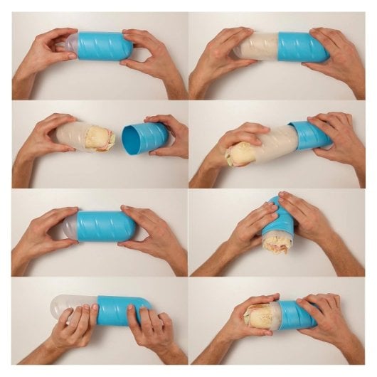 Tatay - Set De 2 Porta Bocadillos Infantiles Extensibles Y Reutilizables. Azul Y Naranja