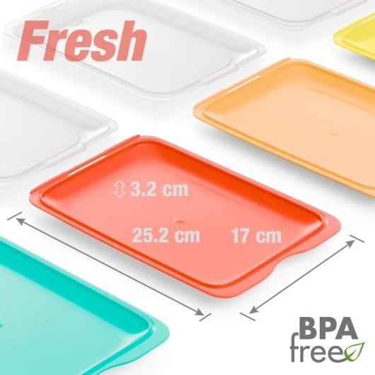 Tatay Fresh - Lote De 5 Recipientes Porta Embutidos Y Alimentos. Color Menta
