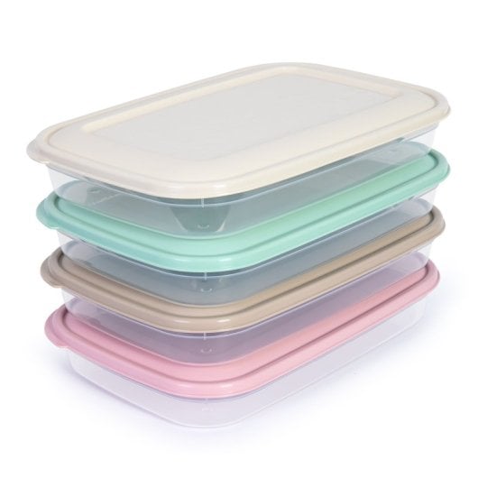 Plastic Forte - Set di 2 contenitori per salsicce Vision da 1,75 l, marrone