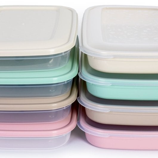 Plastic Forte - Set di 2 contenitori per salsicce Vision da 1,75 l, marrone