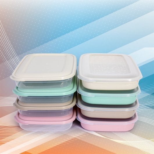 Plastic Forte - Set di 2 contenitori per salsicce Vision da 1,75 l, marrone