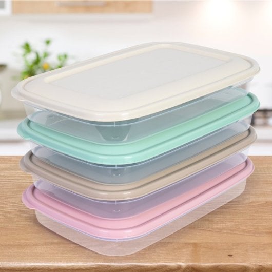 Plastic Forte - Set di 2 contenitori per salsicce Vision da 1,75 l, marrone