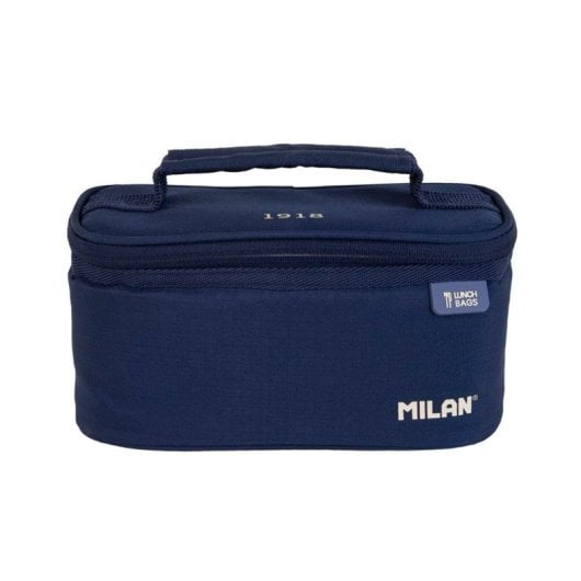 Milan 1918 - Bolsa Isotérmica Porta Alimentos Pequeña Con 1 Recipiente. Azul Oscuro
