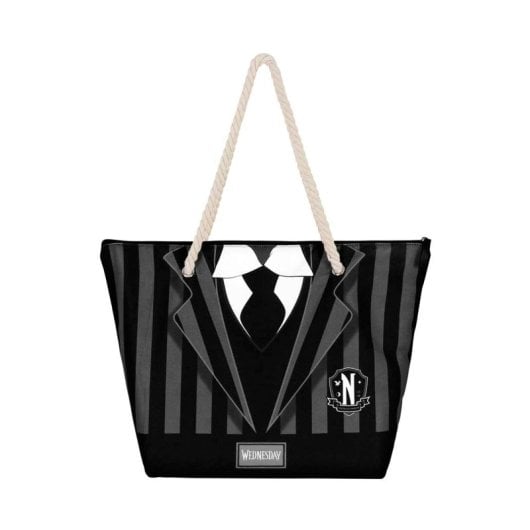 Karactermania - Borsa da spiaggia Soleil con beauty case in omaggio. Uniforme del mercoledì