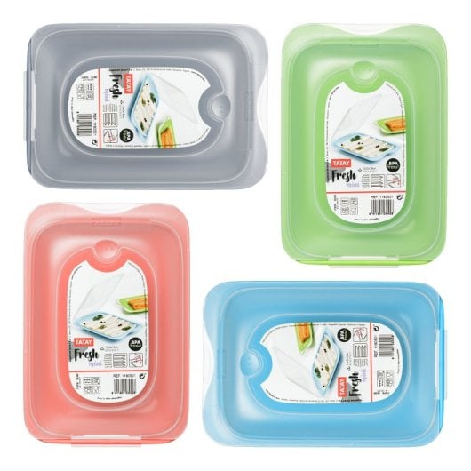 Tatay Mini - Contenitore per salumi e formaggi con sistema salva freschezza. Verde