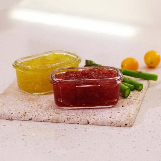 Glasslock Baby - Set di 3 contenitori rettangolari in vetro temperato da 0,15 l