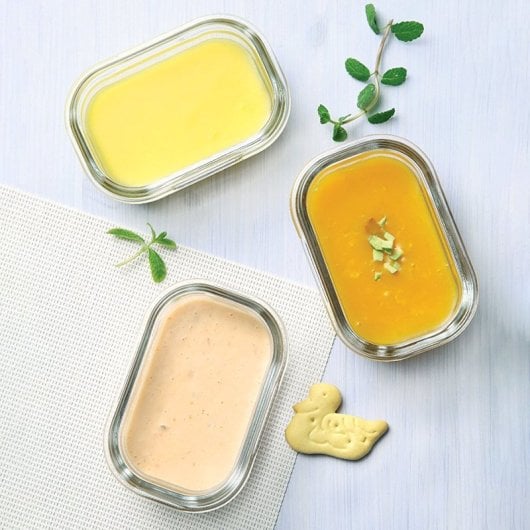 Glasslock Baby - Set di 3 contenitori rettangolari in vetro temperato da 0,15 l