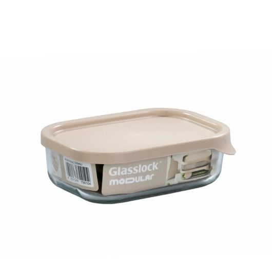 Glasslock Modular - Recipiente Rectangular De 0.5l En Vidrio Templado Para Alimentos Frescos