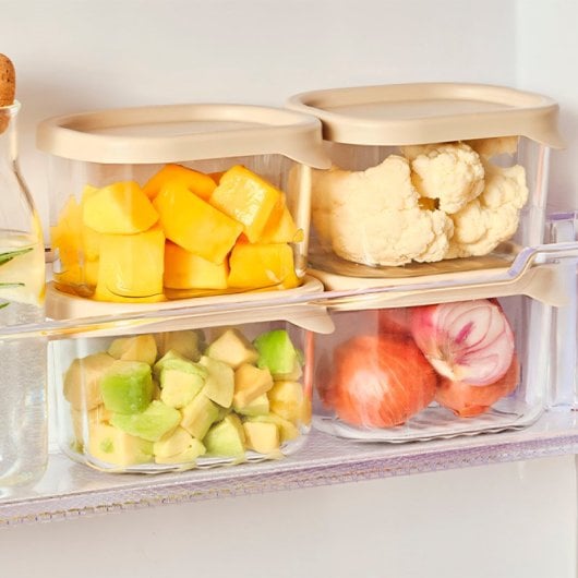 Glasslock Modular - Recipiente Rectangular De 0.5l En Vidrio Templado Para Alimentos Frescos