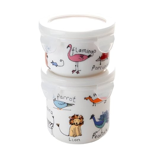 Zen Baby - Lote De 2 Recipientes Redondos De Porcelana Premium. Diseño Rachel Barker