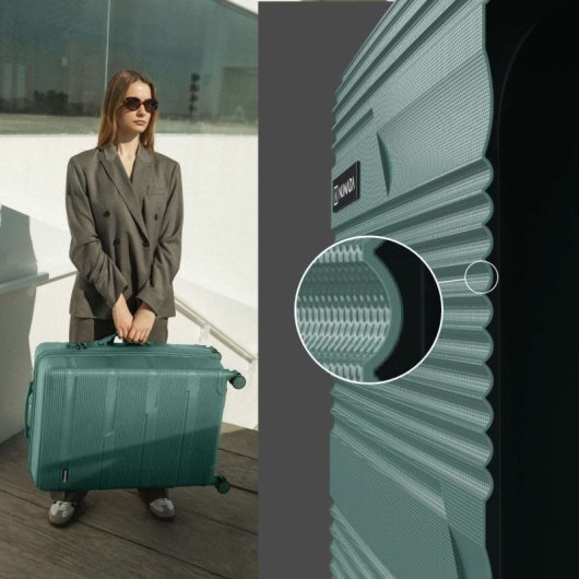 Mala Numada Upfly T10 Grande ABS Reciclado Verde 76x50x29cm 78L