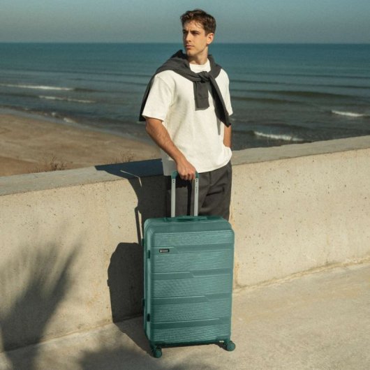 Mala Numada Upfly T10 Grande ABS Reciclado Verde 76x50x29cm 78L