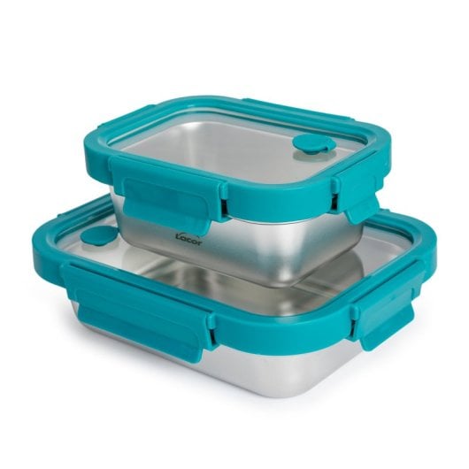 Ibili Nice - Kit borsa termica a tre strati da 5 litri e contenitori in acciaio Etern da 820 ml e 480 ml