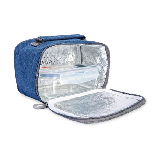 Borsa termica Ibili Lunch Away da 3,75 litri. Include contenitore in vetro. Blu.
