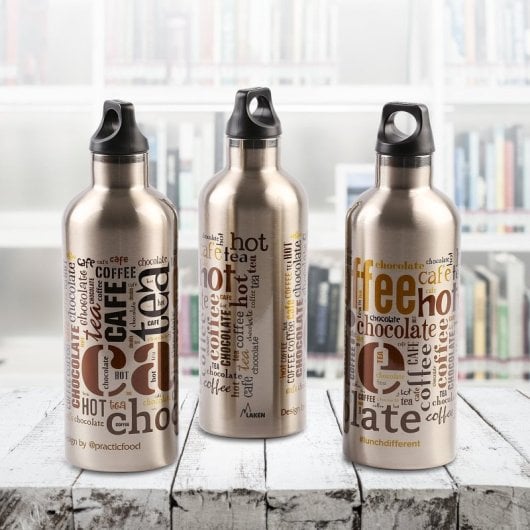 Laken Futura Café - Botella Térmica De Boca Estrecha 0.5l En Acero Inoxidable. Plata