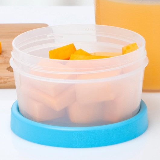 Tatay Twist - Set di 4 contenitori rotondi da 1 litro con coperchi ermetici a vite. Bianco