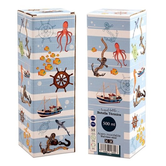 Javier Marinera - Bottiglia termica riutilizzabile in acciaio inossidabile da 0,5 l