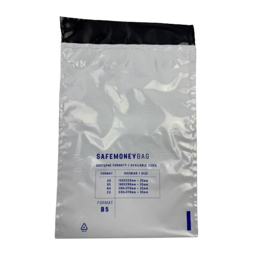 Safemoneybag Weiße Sicherheitsumschläge B5 190x260+35 100 Stück