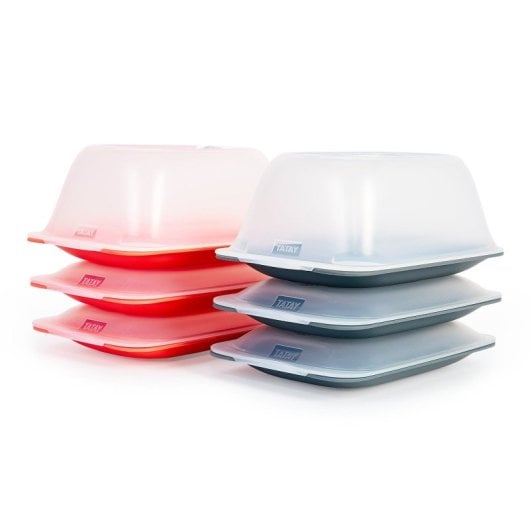 Contenitore per formaggi Tatay Mini - Porta salumi e formaggi con sistema salva freschezza. Corallo