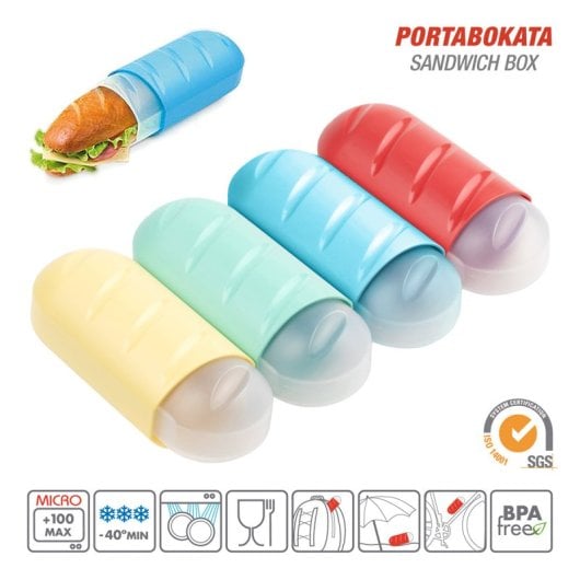 Tatay - Porta Bocadillos Infantil Extensible, Reutilizable Y Ecológico. Rojo Arandano