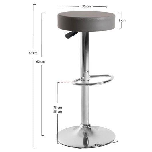 Packs Taburetes Altos - Pack 2 Taburetes Kros - Gris Claro