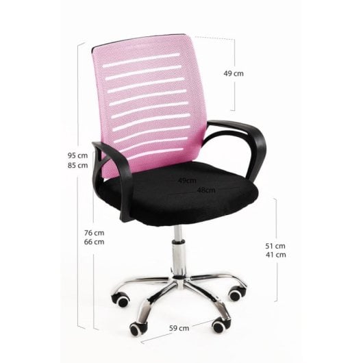 Regalos Miguel - Sillas De Escritorio - Silla Visi - Rosa Claro