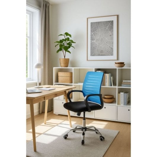 Regalos Miguel - Sillas De Escritorio - Silla Visi - Azul Claro