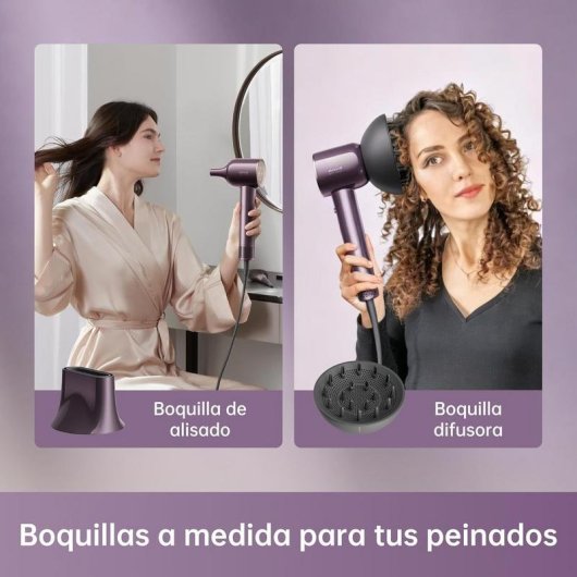 Secador de Cabelo Profissional Dreame Glory Combo 1600W 7 Temperaturas 2 Velocidades Iónico Roxo