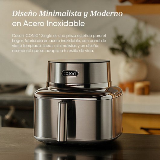 Freidora de Aire Cosori Iconic Single Chef Edition 6,2L 1725W Inoxidable con Temporizador