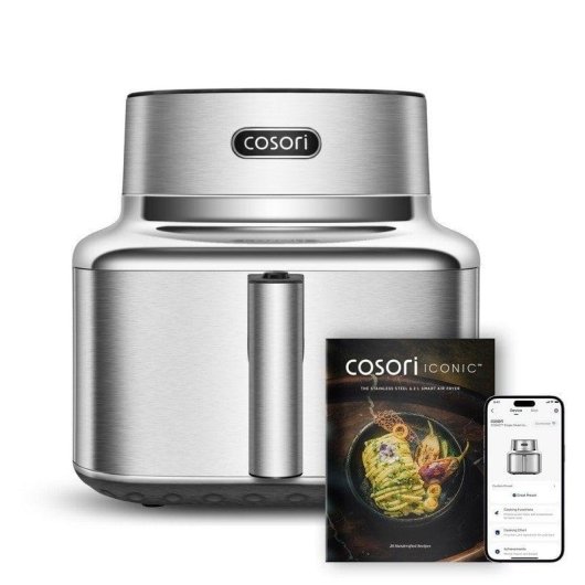 Airfryer Cosori Iconic Single Chef Edition 6,2L 1725W RVS Timer