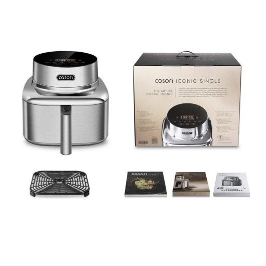 Airfryer Cosori Iconic Single Chef Edition 6,2L 1725W RVS Timer