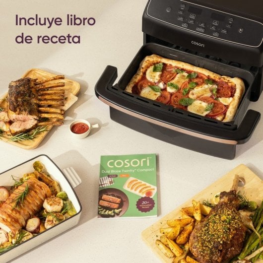 Freidora de Aire Cosori Dual Blaze Twinfry Compact Chef Edition 8.6L 2700W Cesta Divisible
