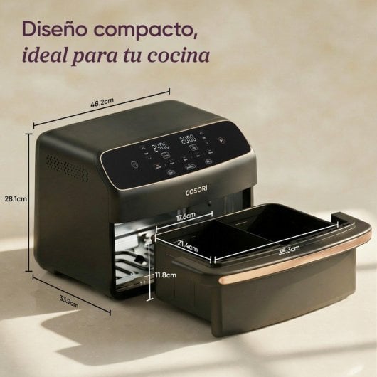 Freidora de Aire Cosori Dual Blaze Twinfry Compact Chef Edition 8.6L 2700W Cesta Divisible