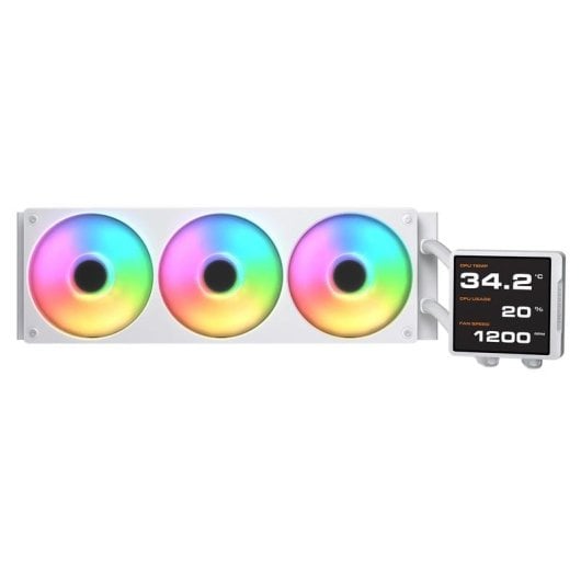 Refrigeración Líquida Cougar Poseidon RGB 360mm 3 Ventiladores LED Multicolore