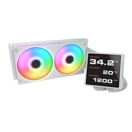 Refrigeración Líquida Cougar CGR-PSDVPRGB-W-240 240mm 2 Ventilateurs RGB Blanc