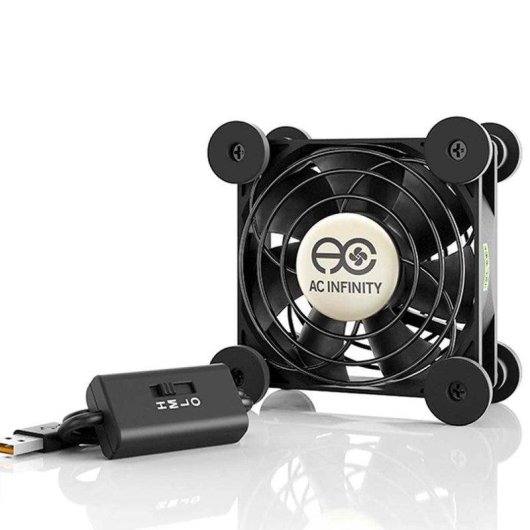 Ventilador suplementario AC Infinity Multifan S1 80 mm con control de velocidad y antivibración