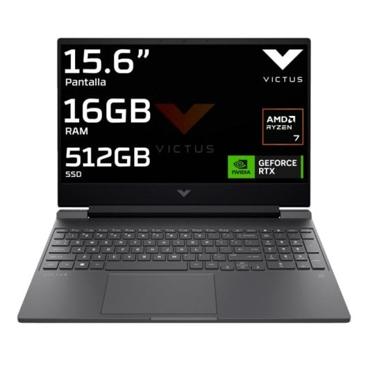 Portátil HP Victus 15-fb3005ns 15.6" AMD Ryzen 7 8845HS 16GB 512GB SSD RTX 4050 FreeDOS Negro