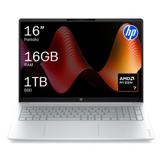 Portátil HP OmniBook 3 16-by0026ns 2K 16" AMD Ryzen 7 160 Radeon 680M 16GB 1TB SSD FreeDOS