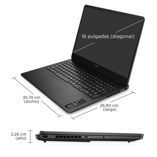 Portátil HP OMEN Slim 16-an0021ns 16" Intel Core Ultra 7 255H 32GB 1TB SSD RTX 5070 FreeDOS